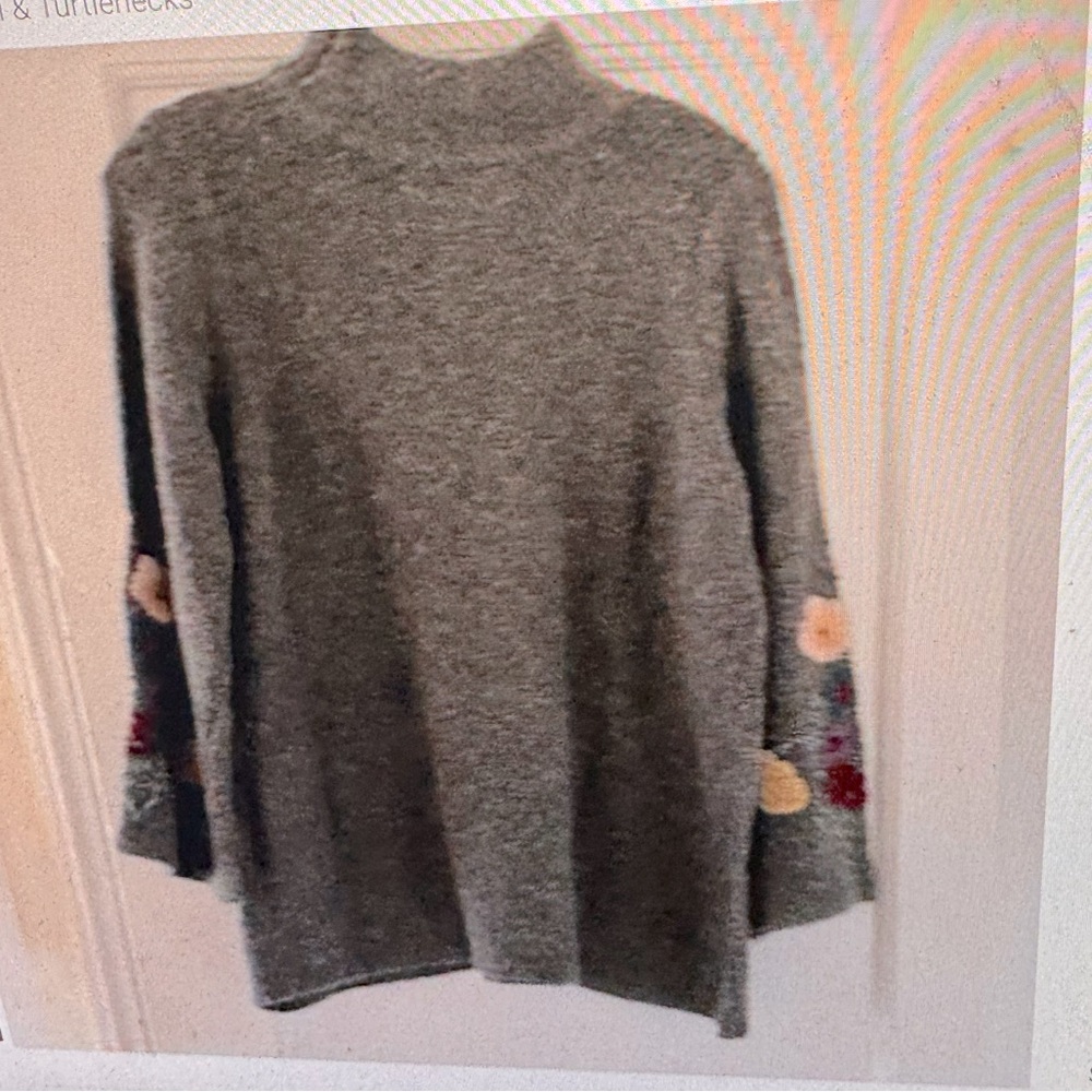 Denim 24/7 Embroidered Sleeves Sweater